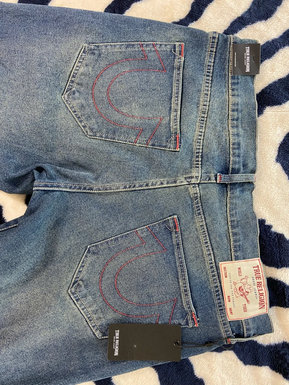 NWT Men’s True Religion 36x34 Ricky Straight Leg Jeans Toasted Cinnamon Wash